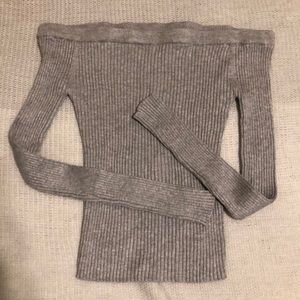 Off the shoulder cropped sweater!